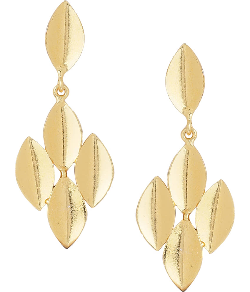 VIRAASI - Gold Danglers Earrings ( Pack of 1 ) - Earrings | Buy online on ZillyBuy