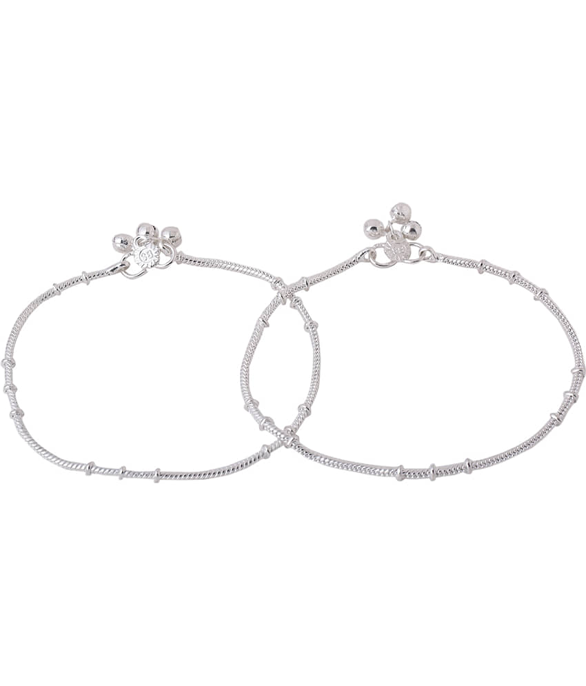 VIRAASI - Silver Anklets ( Pack of 1 ) - Anklets | Buy online on ZillyBuy