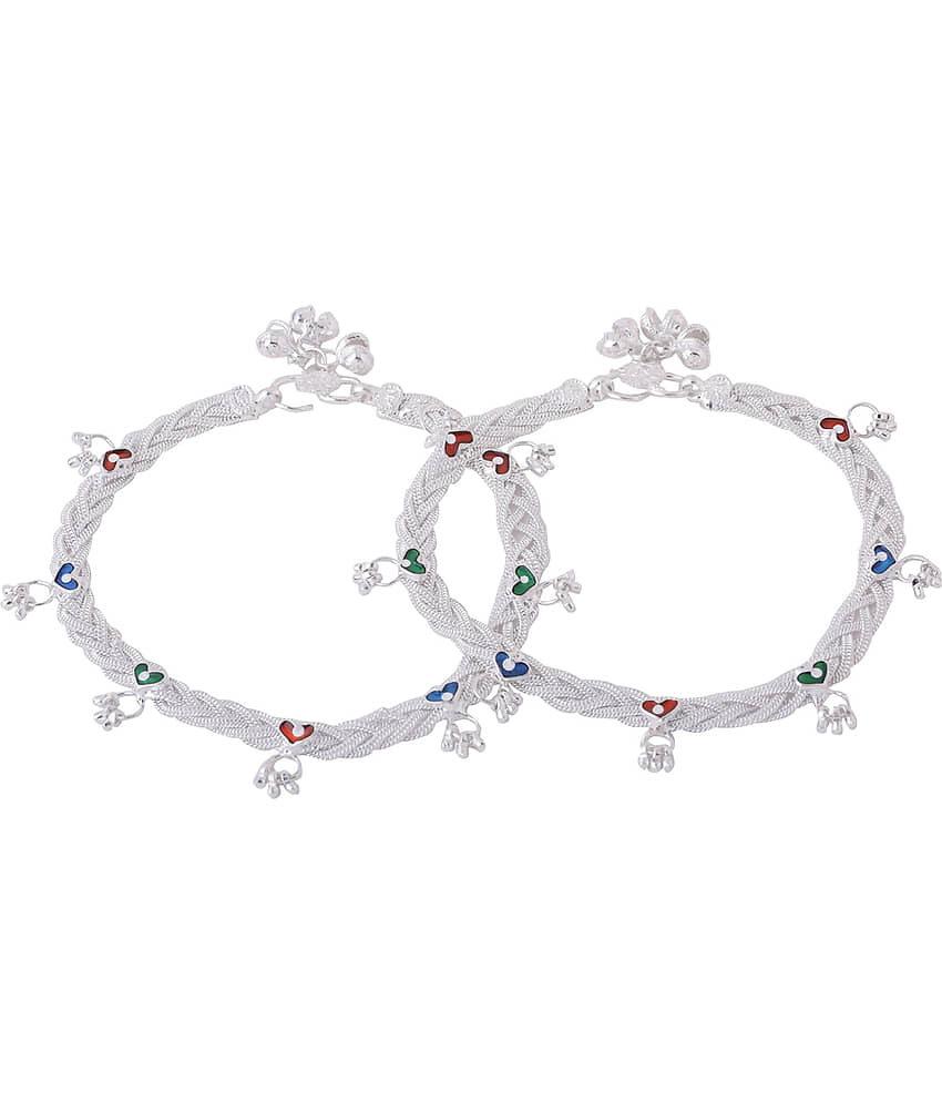 VIRAASI - Silver Anklets ( Pack of 1 ) - Anklets | Buy online on ZillyBuy