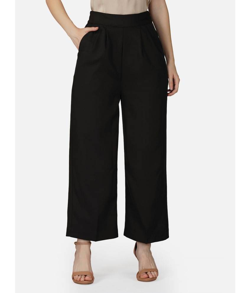     			fabcoast - Black Cotton Blend Regular Women's Casual Pants ( Pack of 1 )