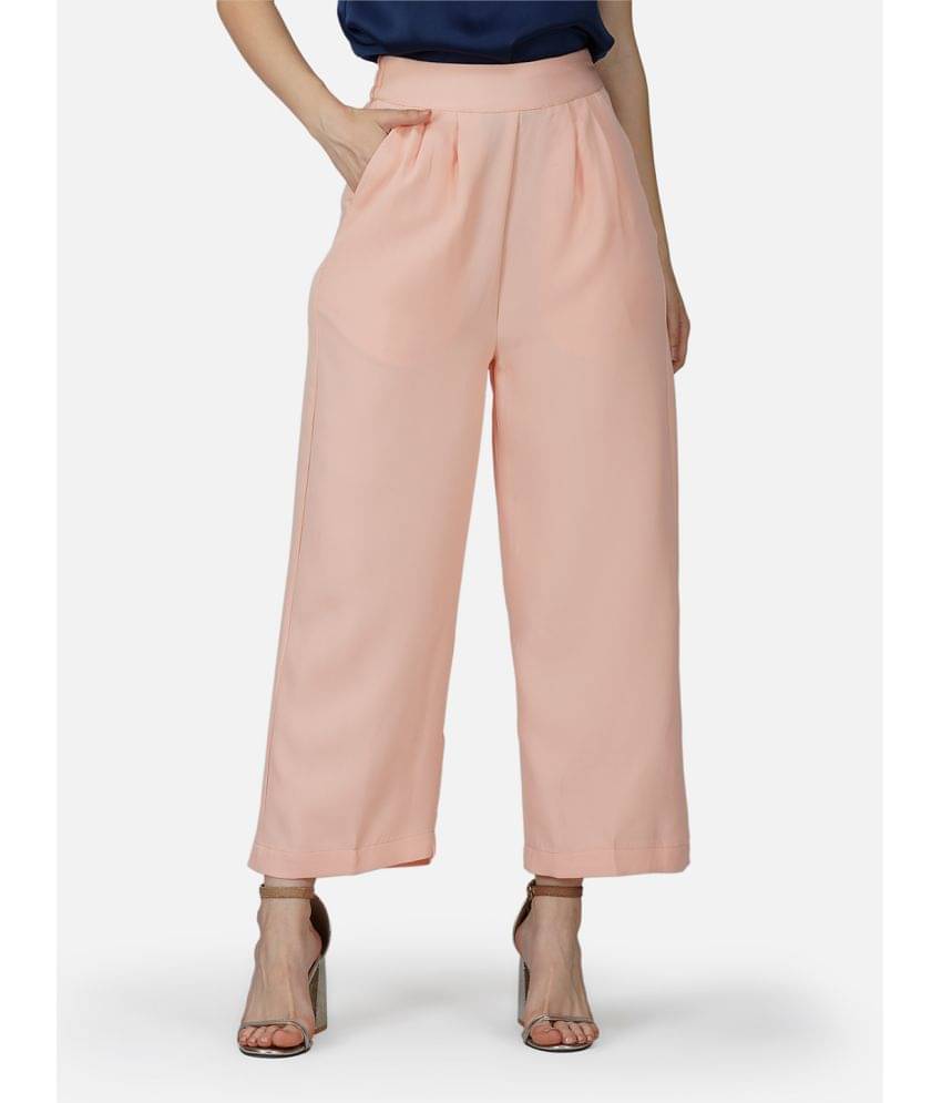     			fabcoast - Pink Cotton Blend Regular Women's Casual Pants ( Pack of 1 )