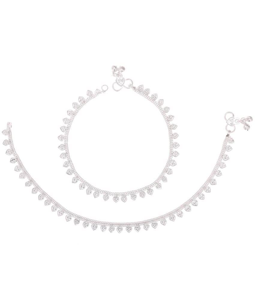     			AanyaCentric - Silver Anklets ( Pack of 1 )