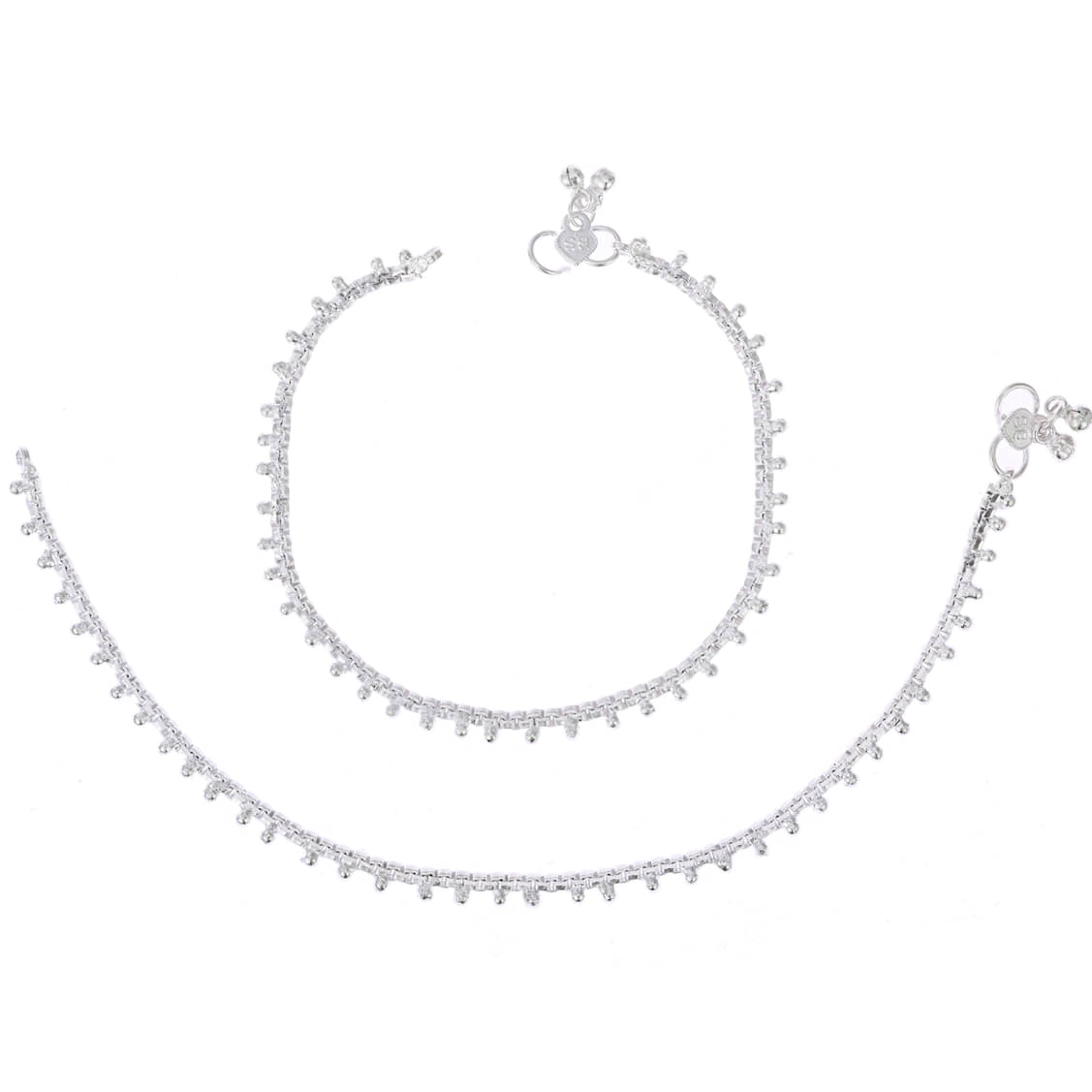     			AanyaCentric - Silver Anklets ( Pack of 1 )