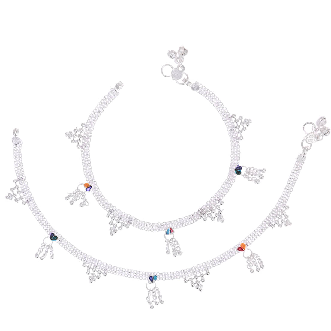     			AanyaCentric - Silver Anklets ( Pack of 1 )