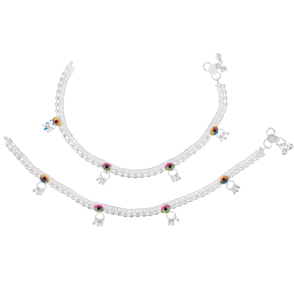     			AanyaCentric - Silver Anklets ( Pack of 1 )