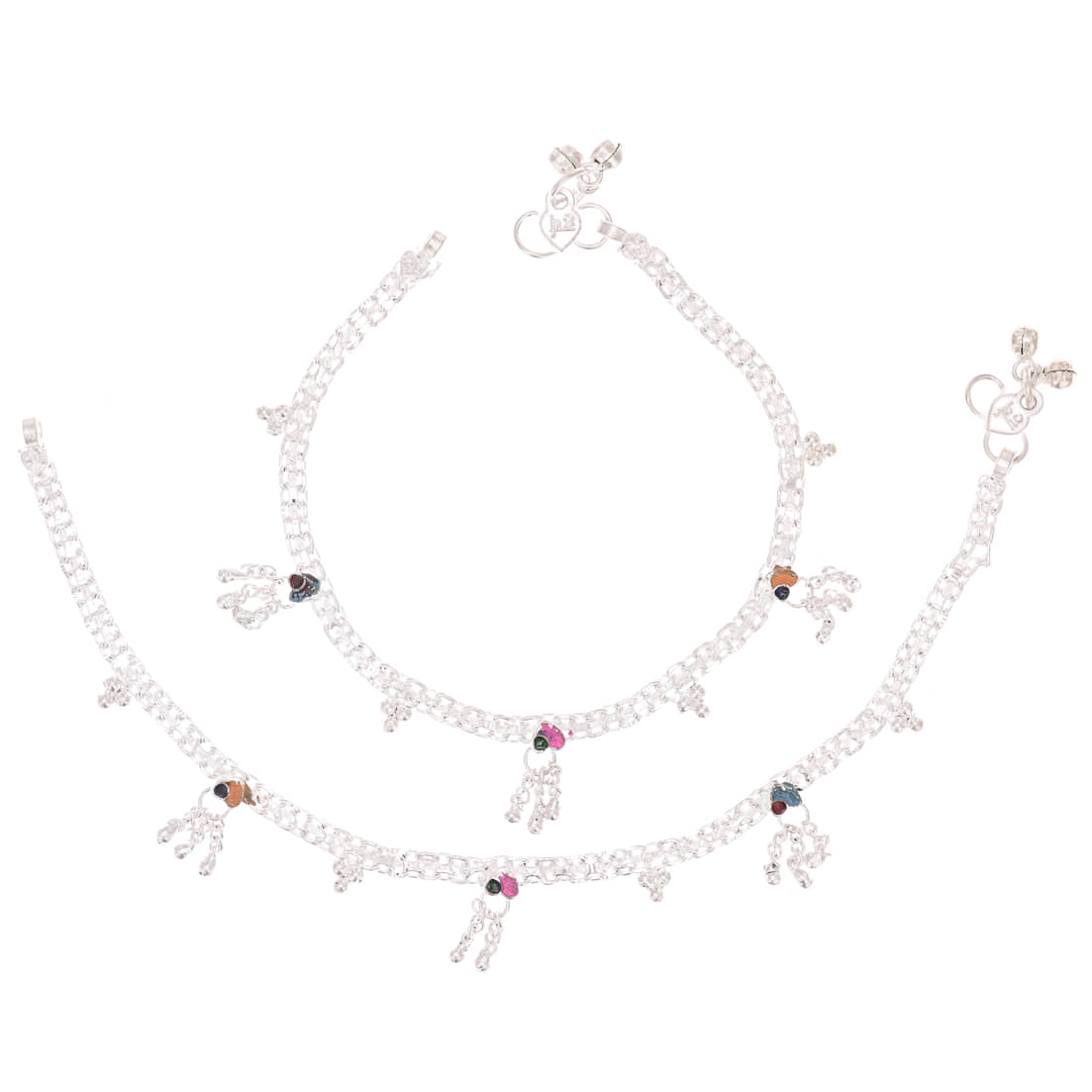     			AanyaCentric - Silver Anklets ( Pack of 1 )
