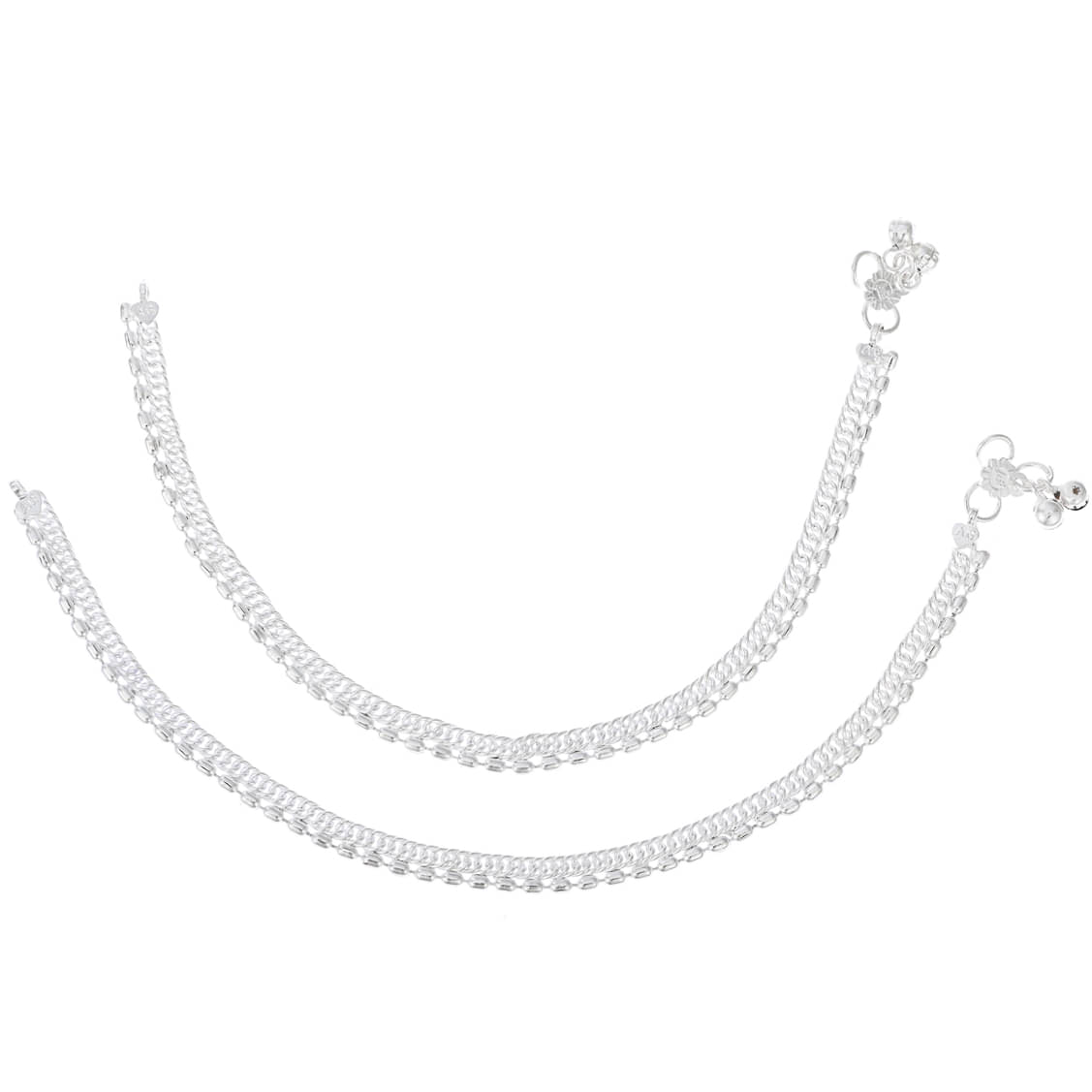     			AanyaCentric - Silver Anklets ( Pack of 1 )