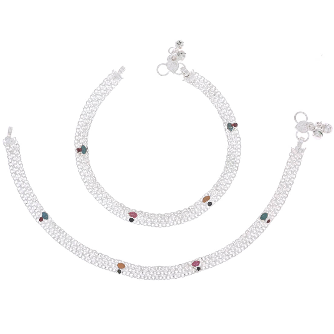     			AanyaCentric - Silver Anklets ( Pack of 1 )