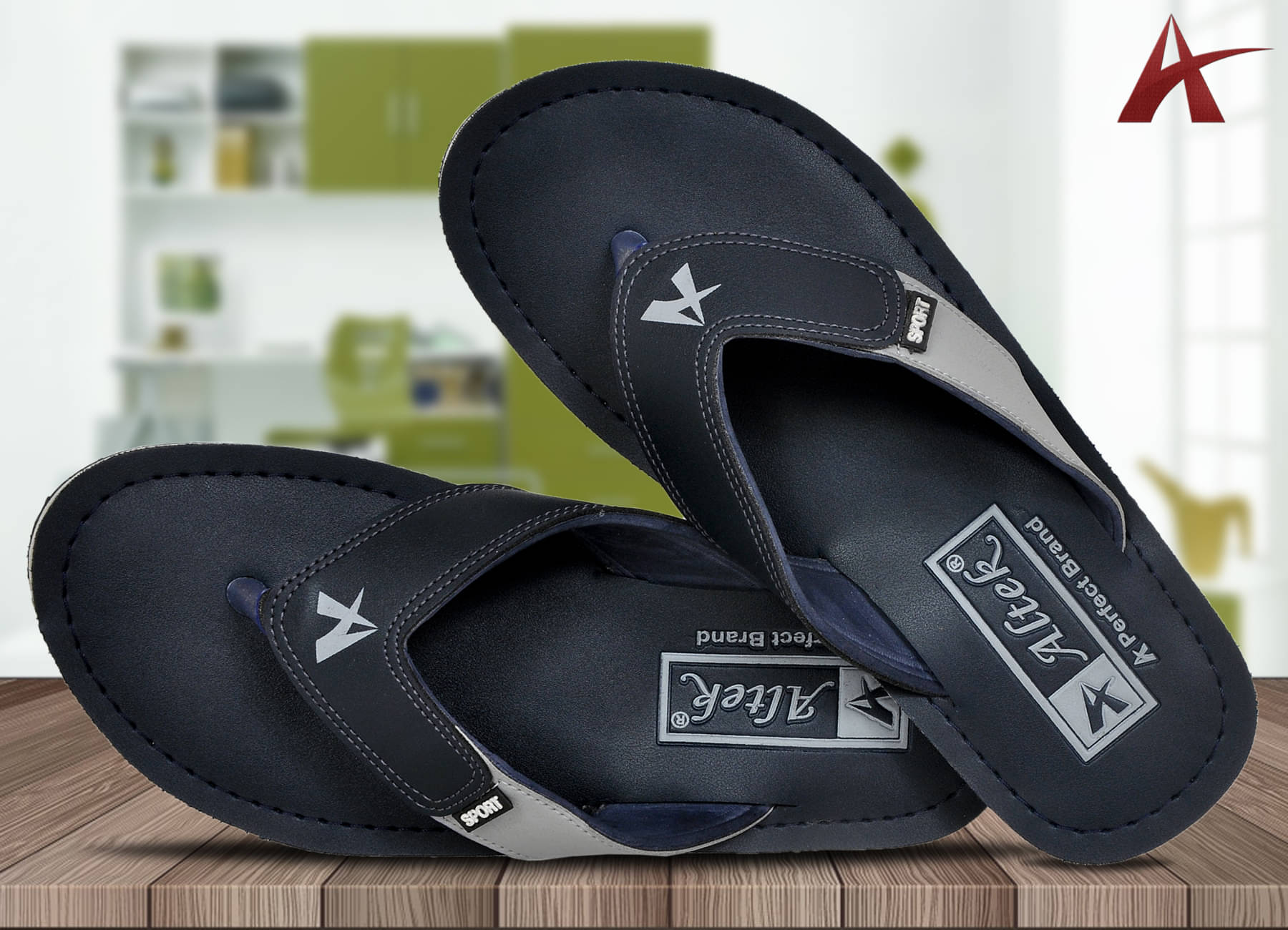     			Altek - Navy Men's Thong Flip Flop
