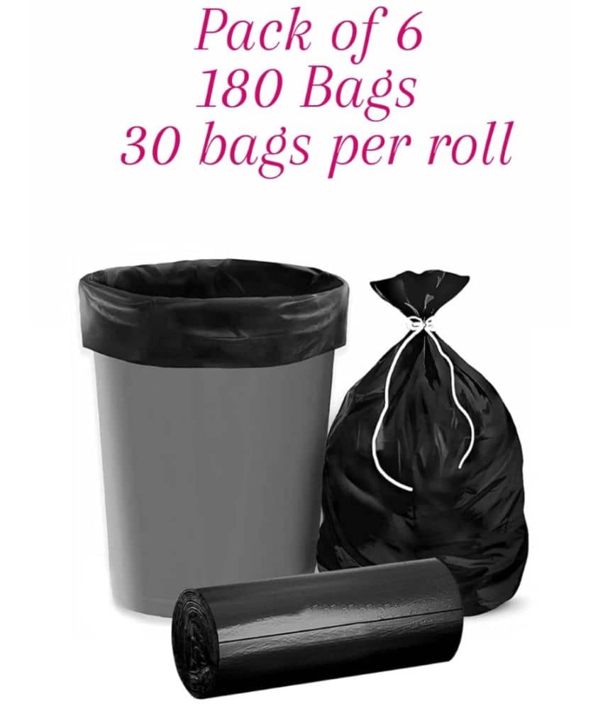 Arni - Black Virgin Plastic Dustbin and Garbage bags