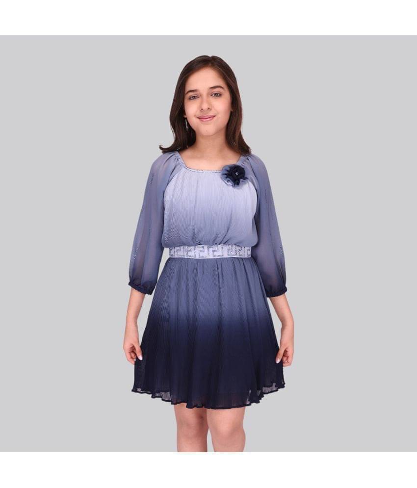 Cutecumber Georgette Fit And Flare Dress For Girls ( Pack of 1 , Grey ) Cutecumber Georgette Fit And Flare Dress For Girls ( Pack of 1 , Grey )