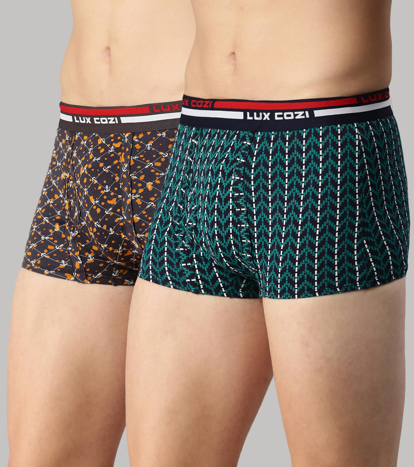 Pack of 2 Lux Cozi - Brown Cotton Men's Trunks