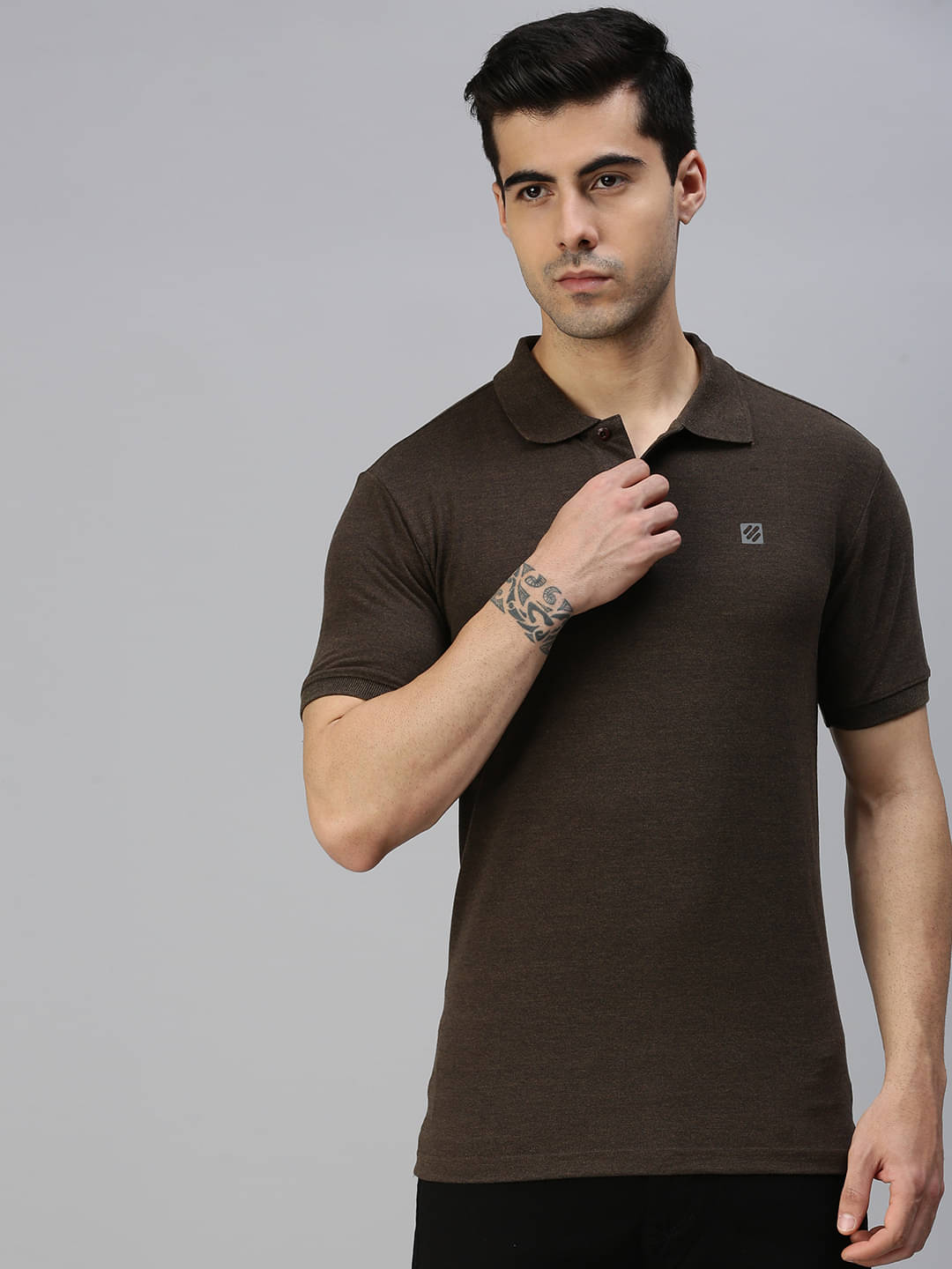 ONN - Brown Cotton Regular Fit Men's Polo T Shirt ( Pack of 1 ) ONN - Brown Cotton Regular Fit Men's Polo T Shirt ( Pack of 1 )