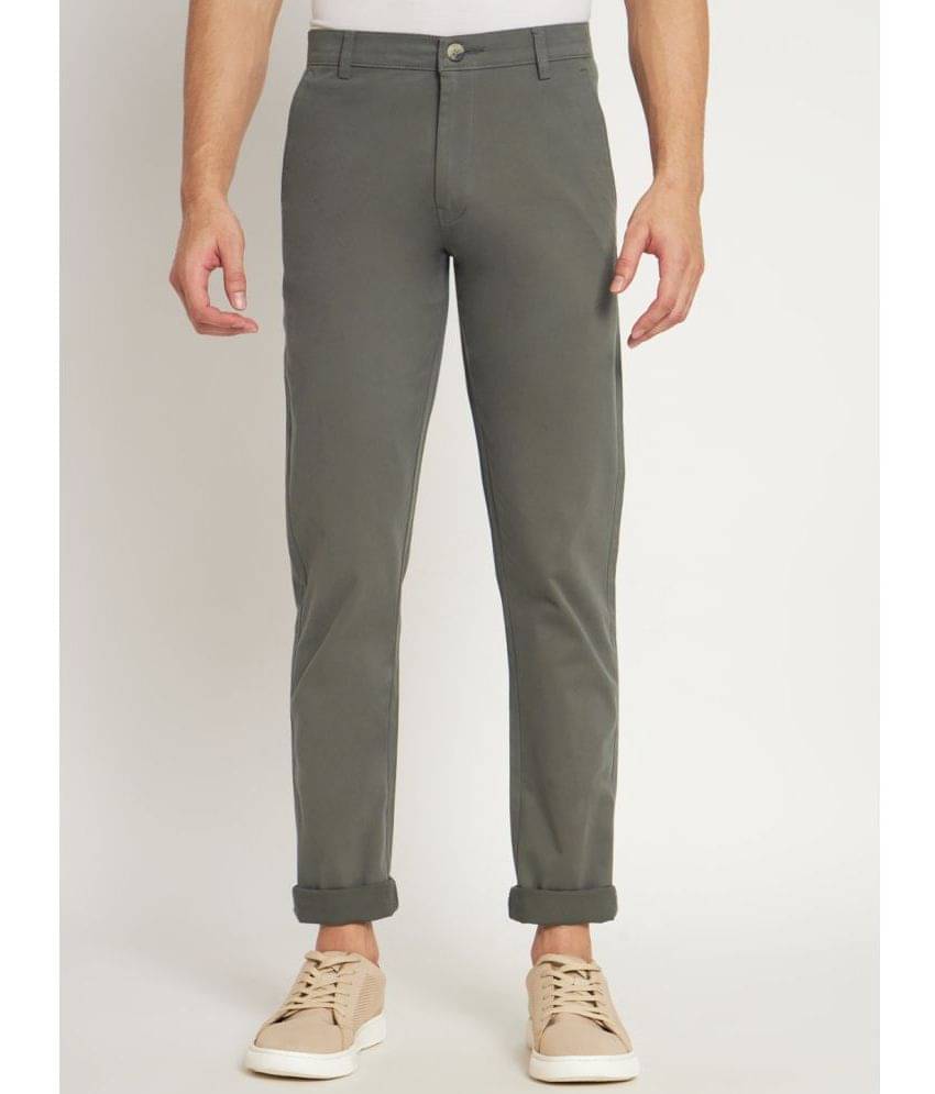     			RAGZO Grey Slim Chinos ( Pack of 1 )