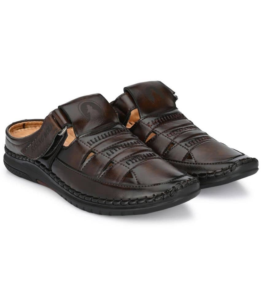 Rising Wolf - Black Men's Sandals