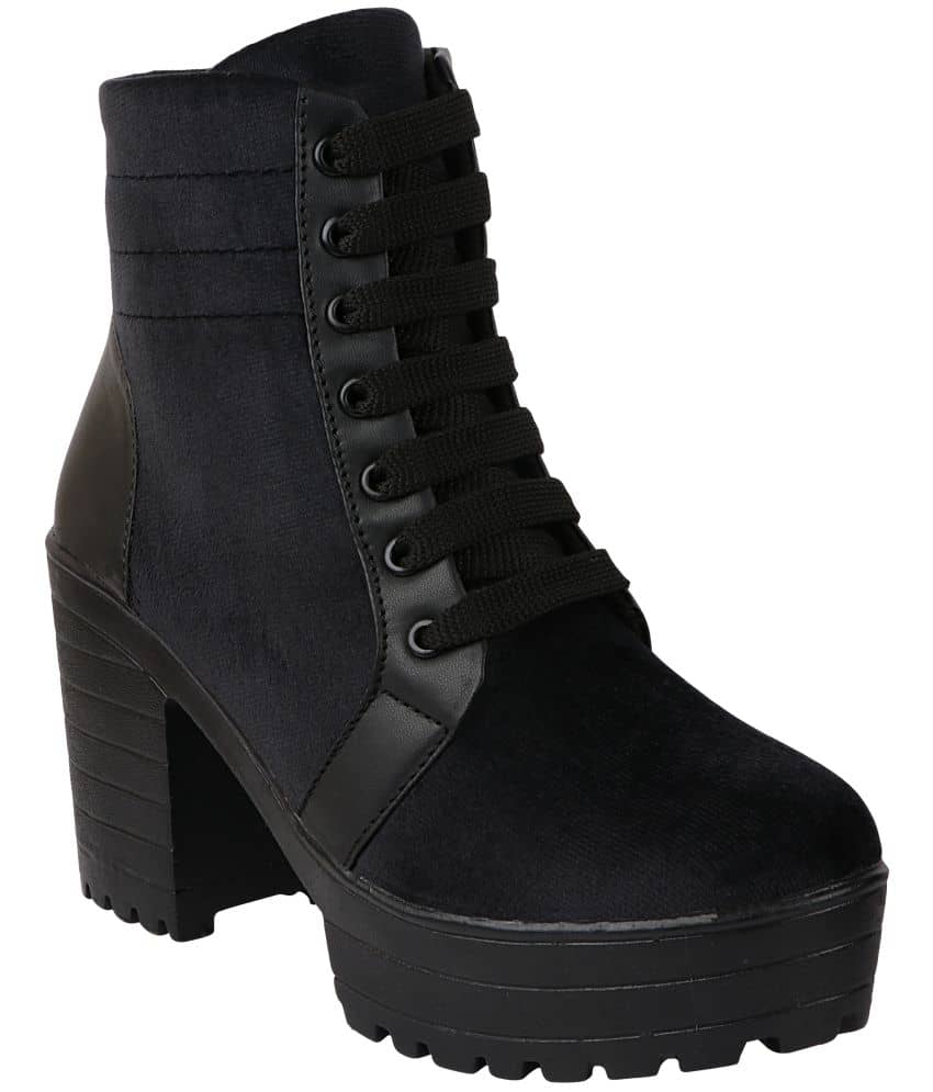 Shoetopia - Black Women's Mid Calf Length Boots