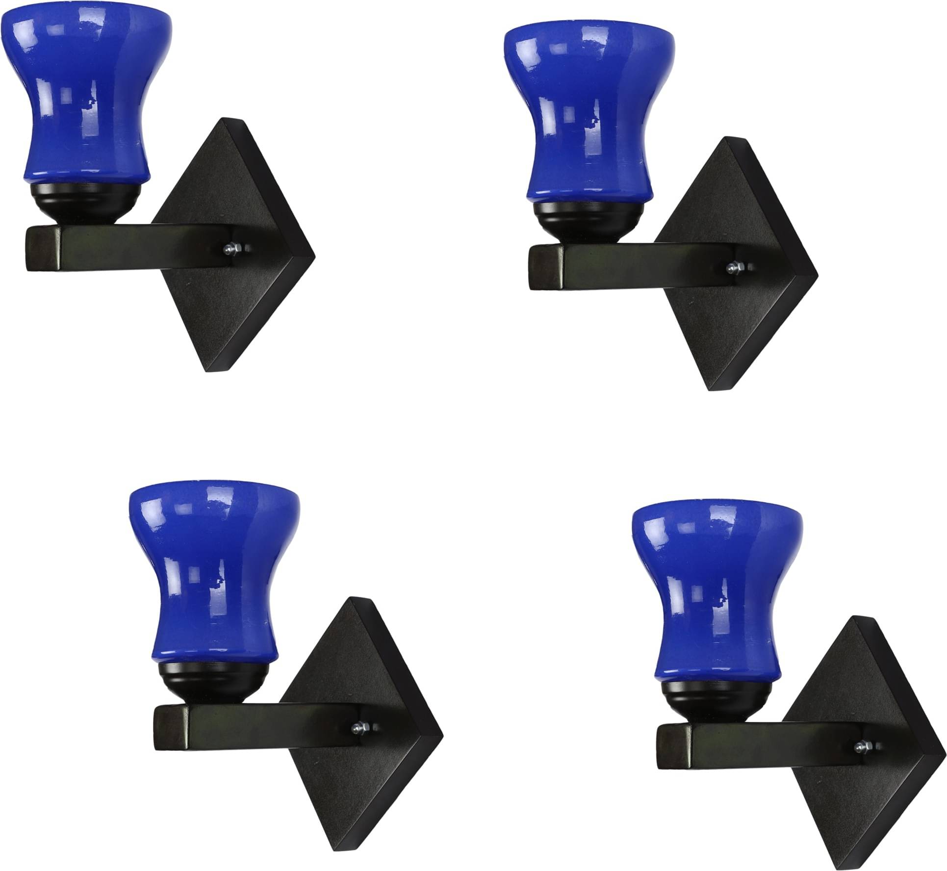 Somil - Blue Wallchiere ( Pack of 4 ) Somil - Blue Wallchiere ( Pack of 4 )