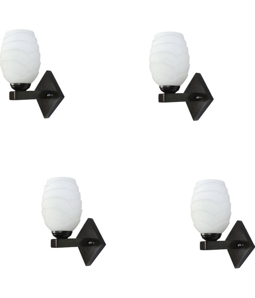     			Somil - White Wallchiere ( Pack of 4 )