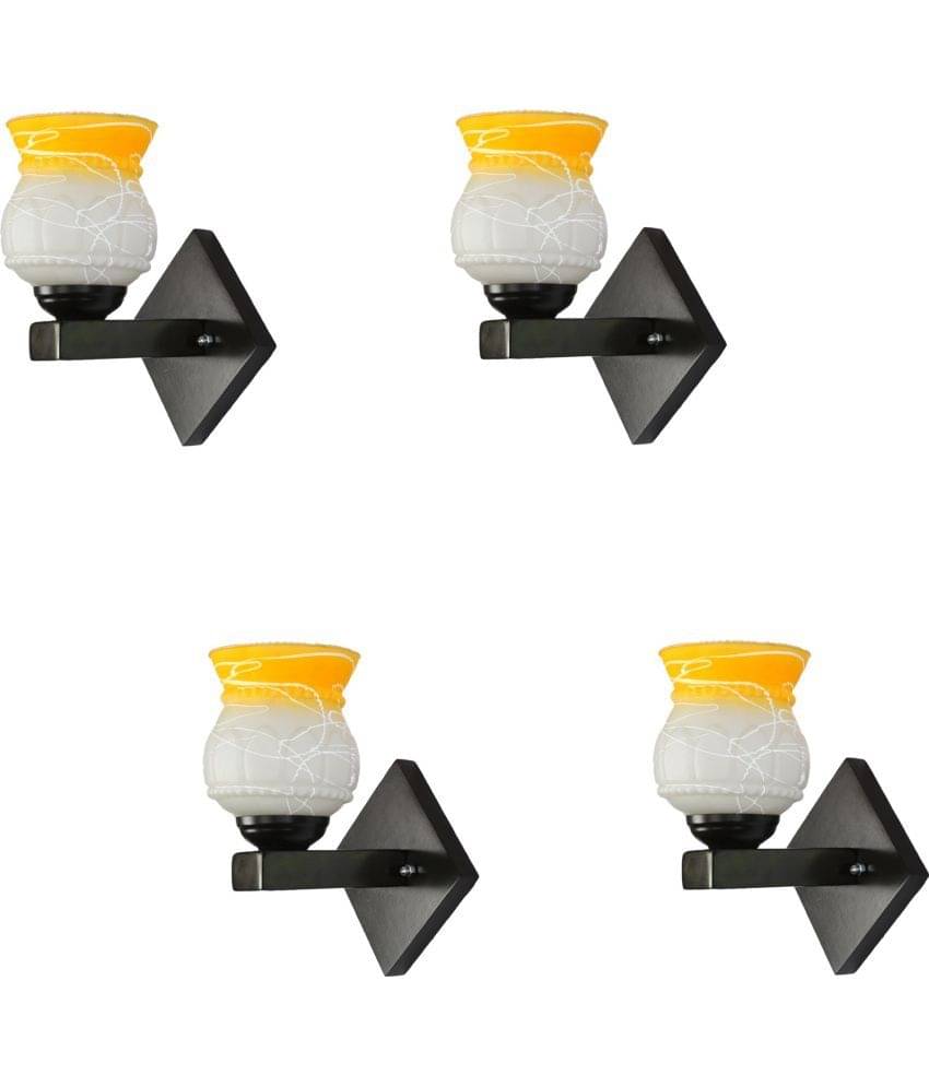     			Somil - Yellow Wallchiere ( Pack of 4 )