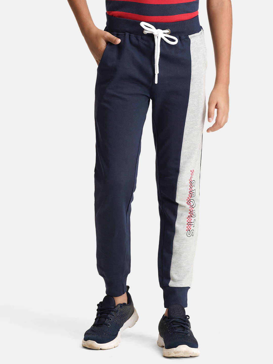     			Urbano Juniors Pack of 1 Boys Cotton Blend Trackpant ( Blue )