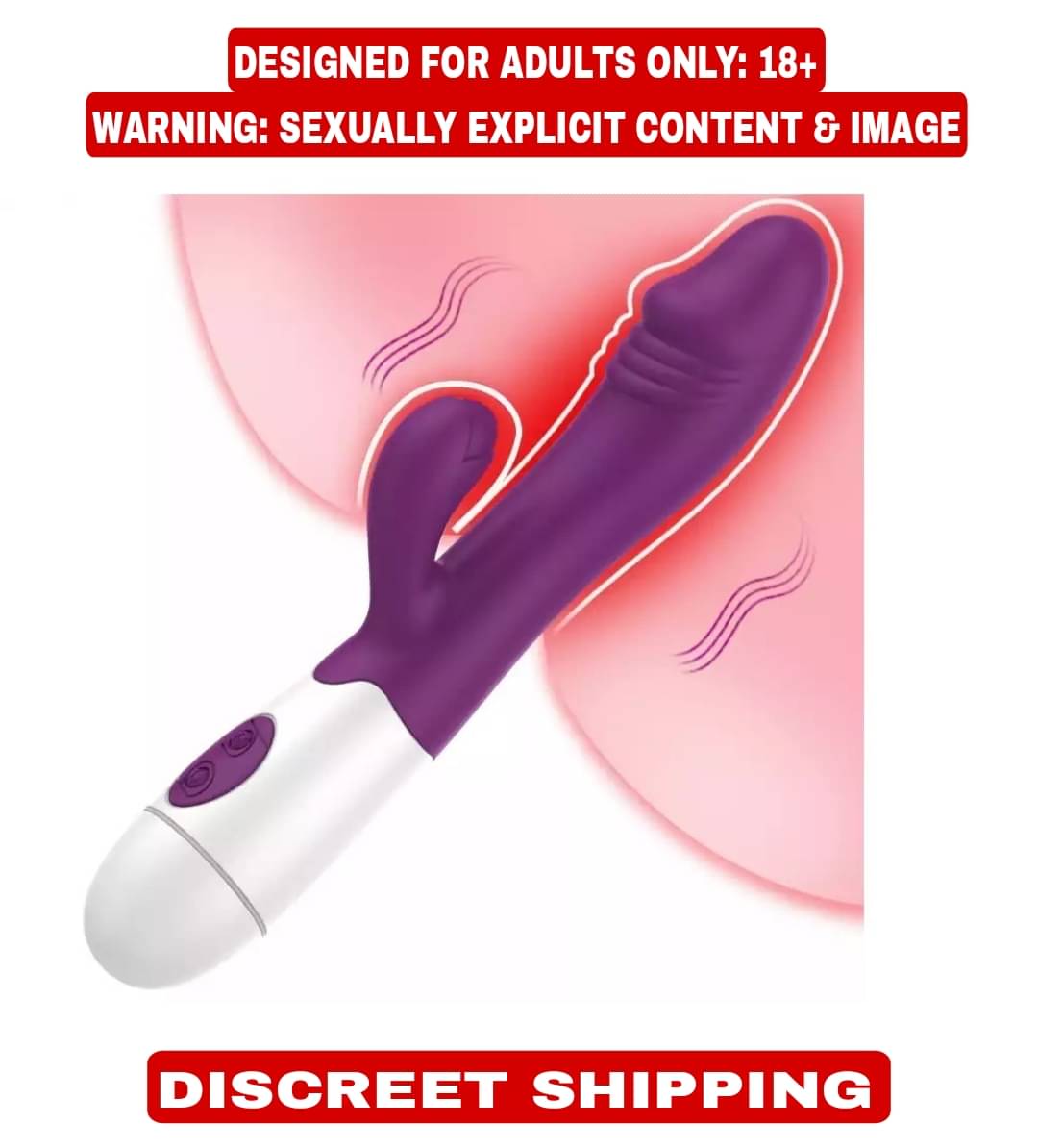     			10 SPEED G SPOT RABBIT VIBRATING DILDO VIBRATOR BY KAMAHOUSE