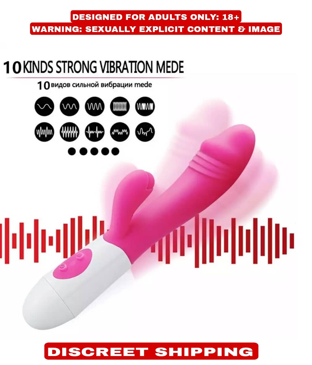 10 SPEED G SPOT RABBIT VIBRATING DILDO VIBRATOR BY KAMAHOUSE