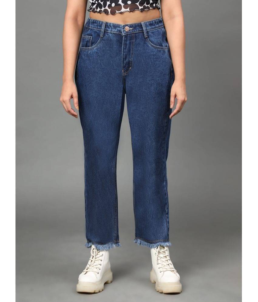     			AngelFab - Blue Denim Straight Fit Women's Jeans ( Pack of 1 )