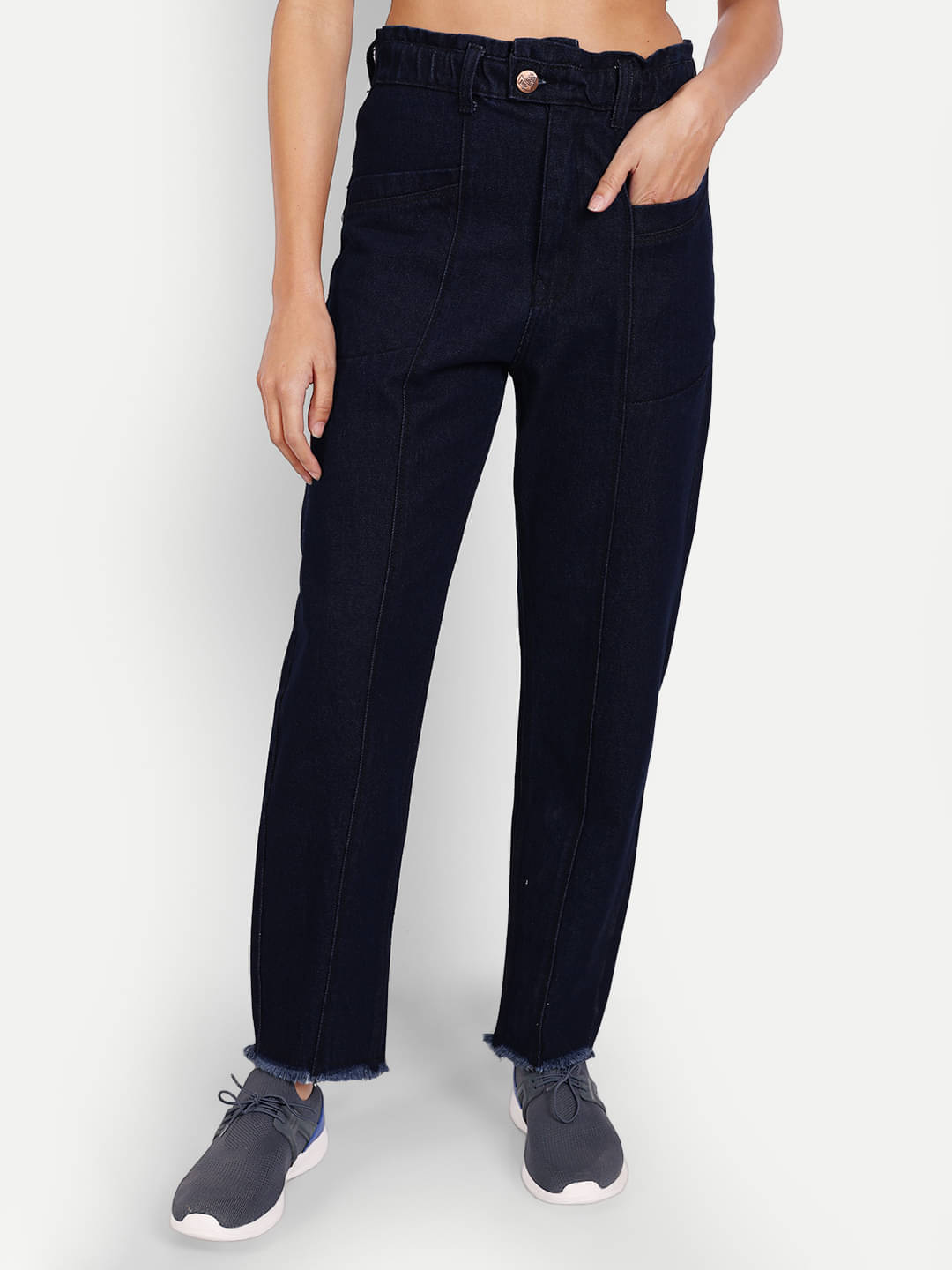     			AngelFab - Navy Blue Denim Boyfriend Fit Women's Jeans ( Pack of 1 )