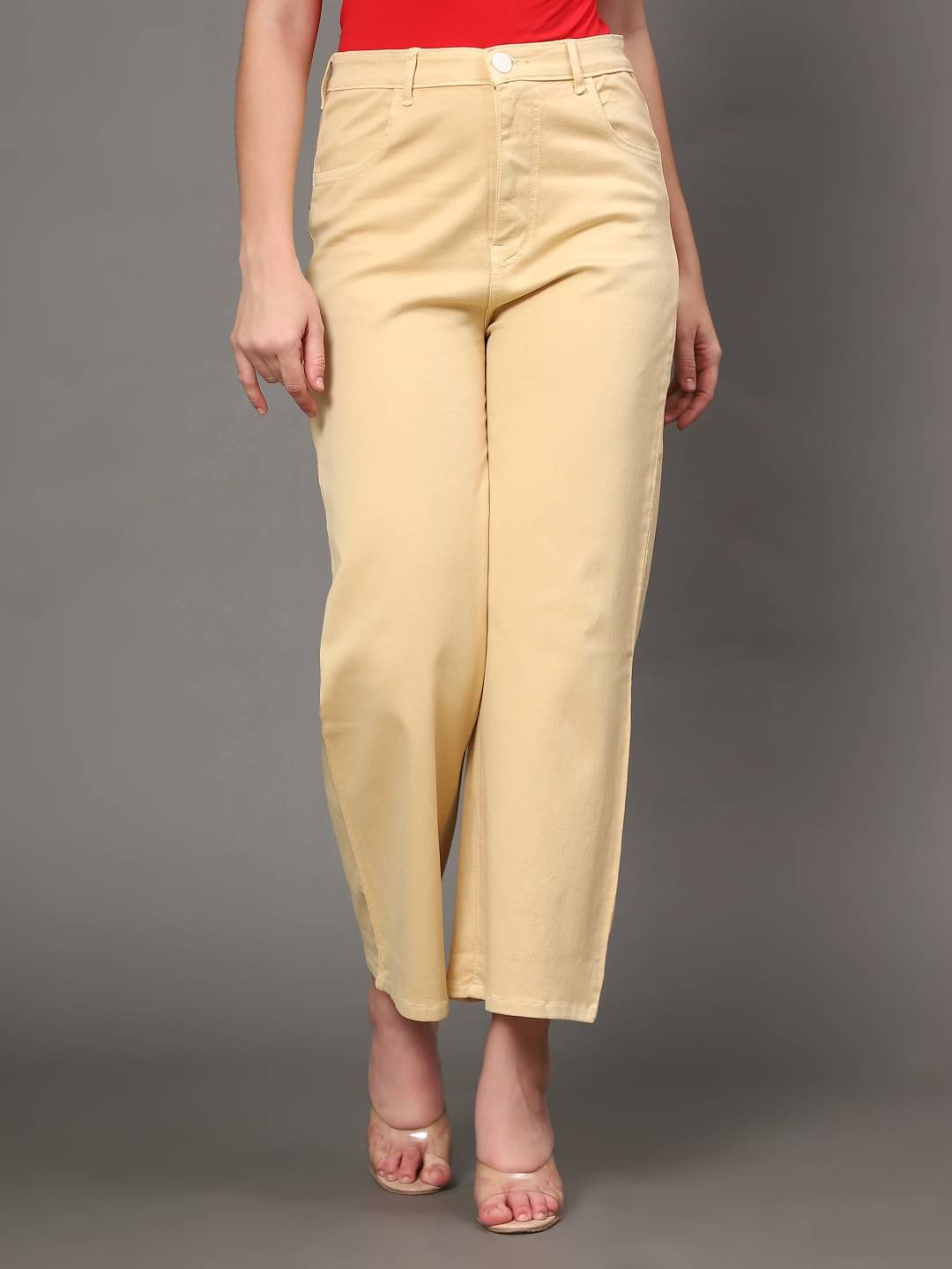     			AngelFab - Yellow Denim Flared Women's Jeans ( Pack of 1 )