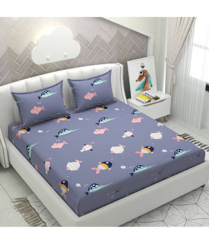     			Apala Microfiber Double Bedsheet ( Blue )