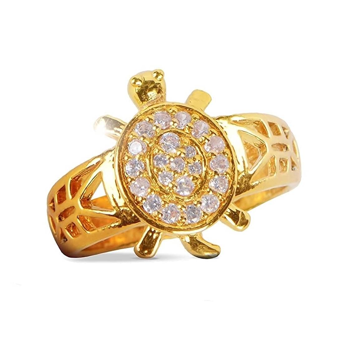     			Astrodidi - Golden Single Finger Rings ( Pack of 1 )
