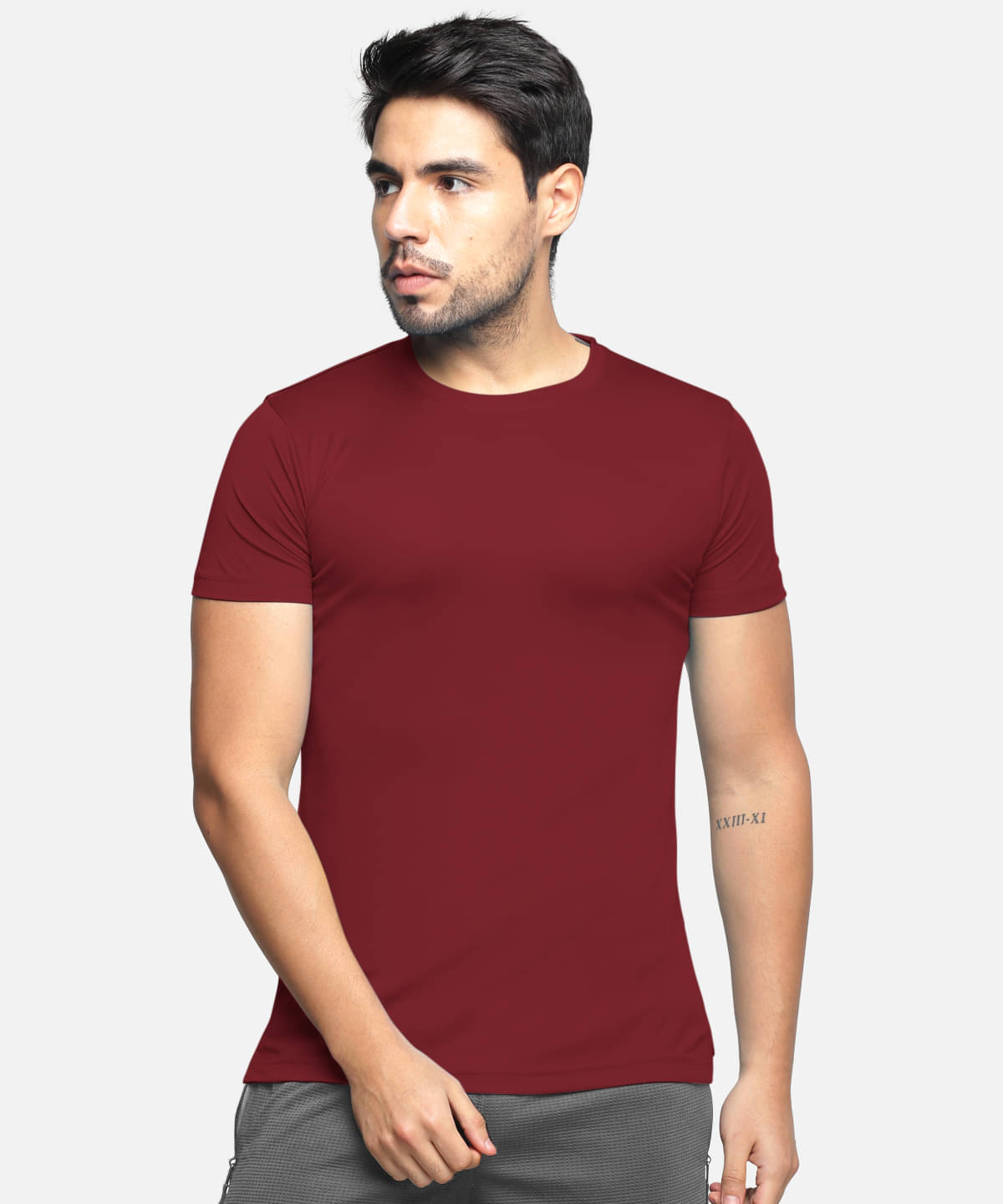 BULLMER Pack of 1 Cotton Blend Regular Fit Men's T-Shirt ( Maroon )     			BULLMER Pack of 1 Cotton Blend Regular Fit Men's T-Shirt ( Maroon )