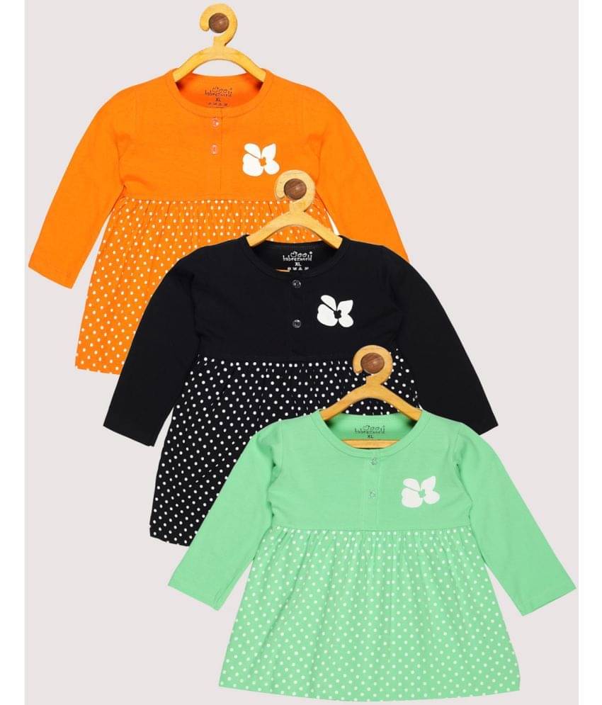     			Babeezworld Pack of 3 Baby Girls Cotton Frock ( Multi )