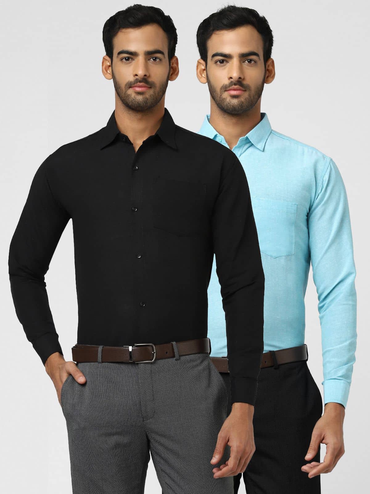 DESHBANDHU DBK - Multi Cotton Blend Regular Fit Men's Formal Shirt ( Pack of 2 )