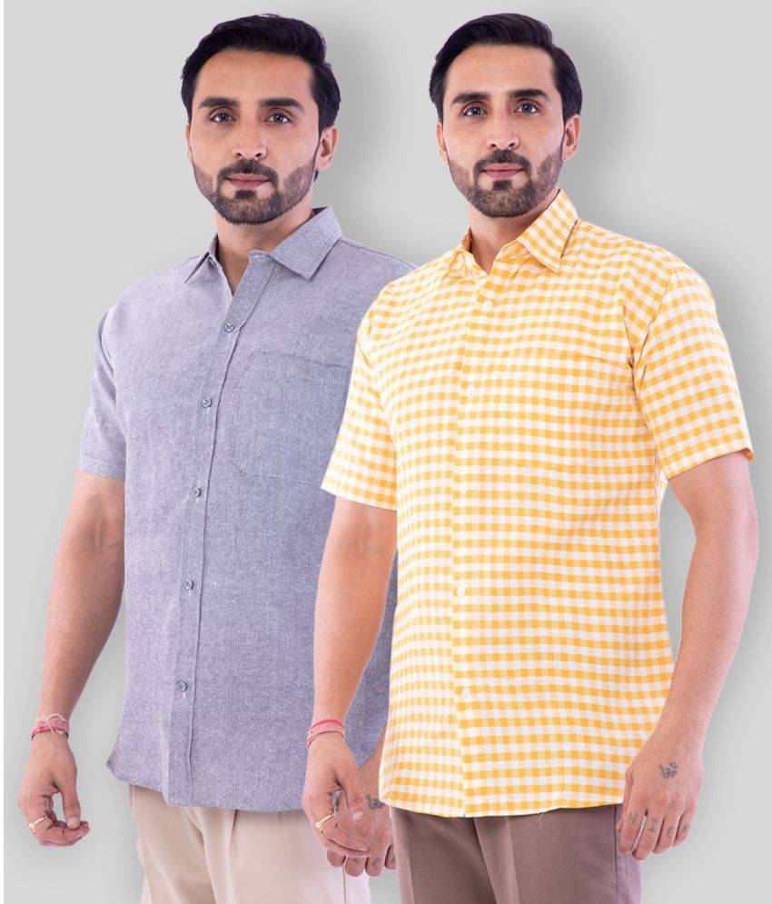 DESHBANDHU DBK - Multi Cotton Blend Regular Fit Men's Casual Shirt ( Pack of 2 ) DESHBANDHU DBK - Multi Cotton Blend Regular Fit Men's Casual Shirt ( Pack of 2 )