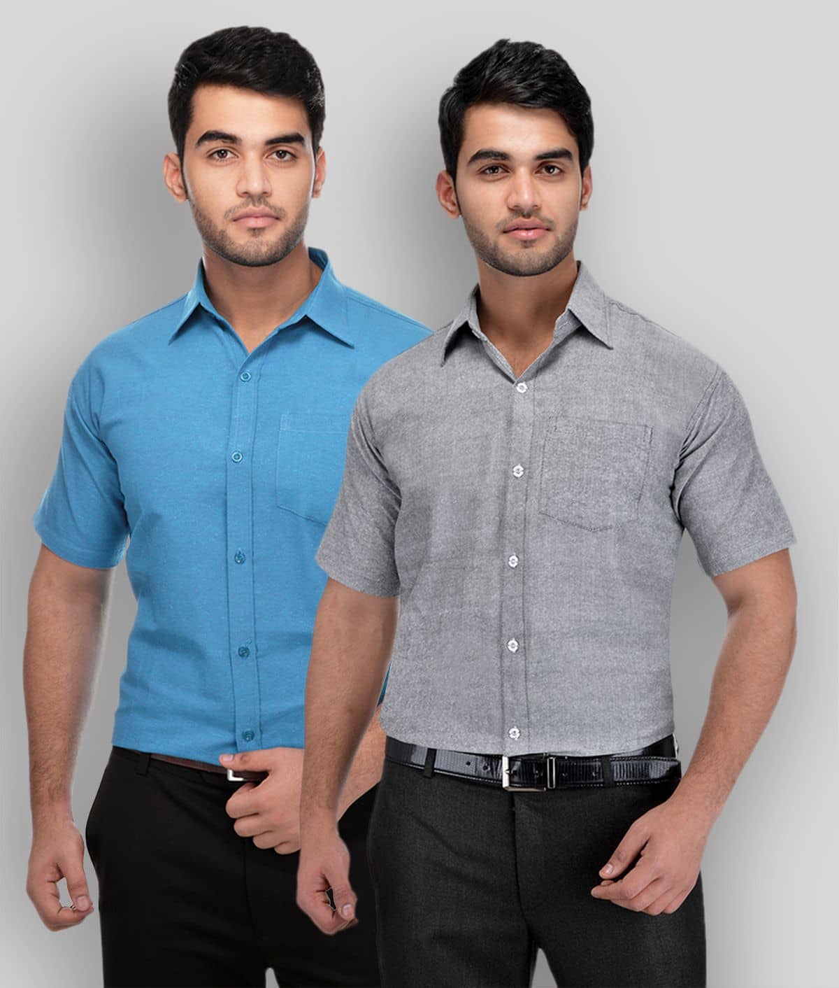 DESHBANDHU DBK - Multicolor Cotton Regular Fit Men's Formal Shirt (Pack of 2)