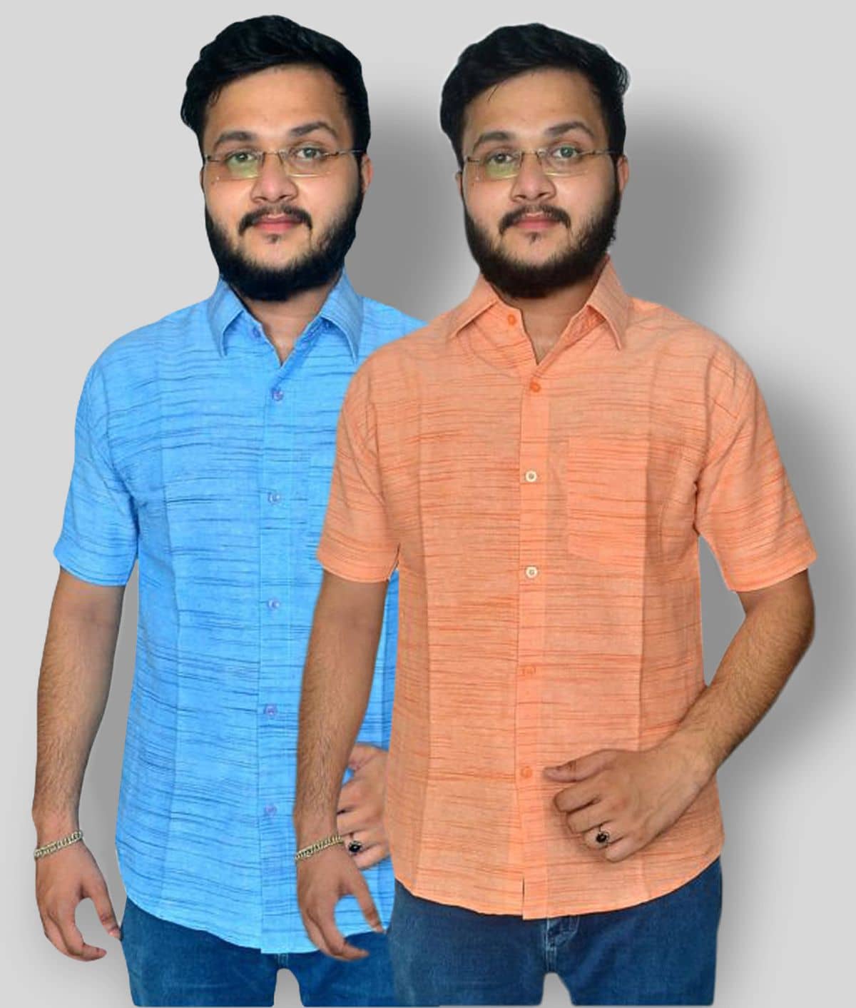 DESHBANDHU DBK - Multi Cotton Blend Regular Fit Men's Formal Shirt ( Pack of 2 )