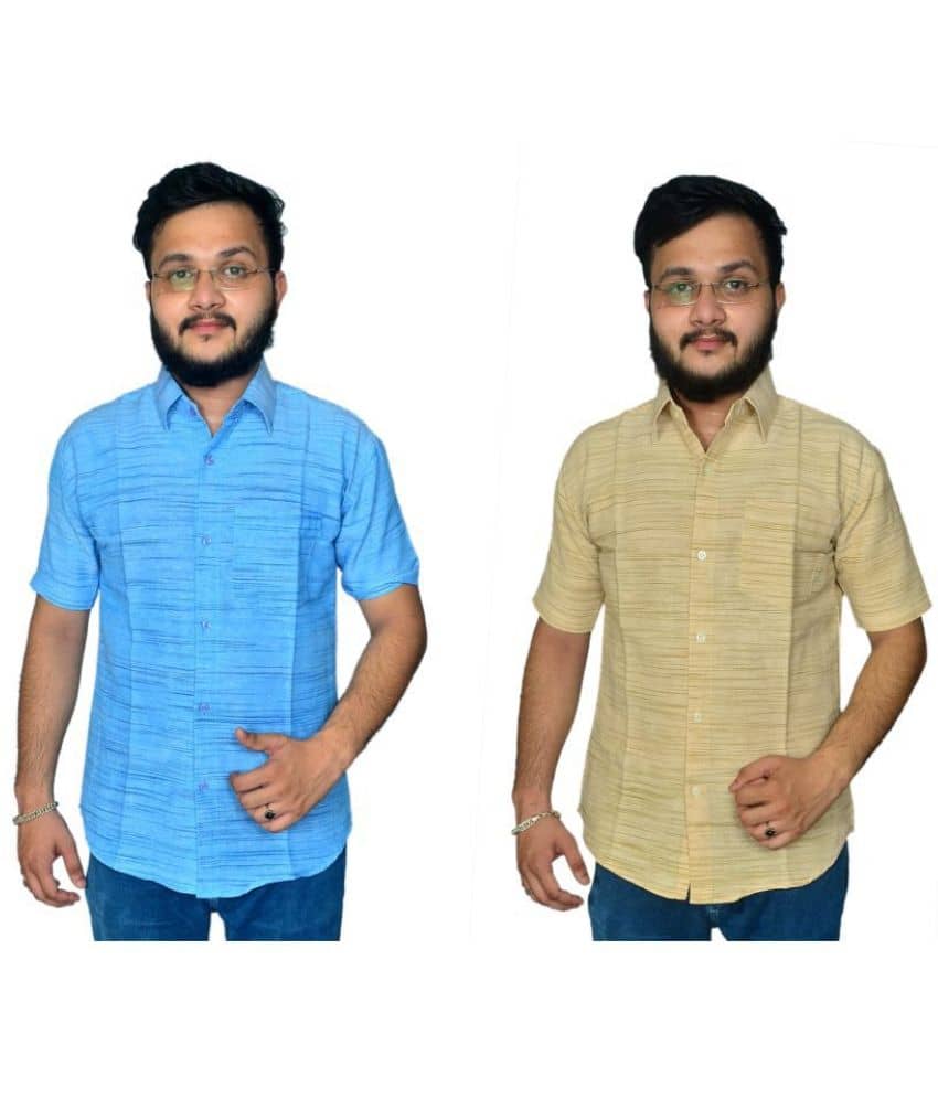 DESHBANDHU DBK - Multi Cotton Regular Fit Men's Formal Shirt ( Pack of 2 )