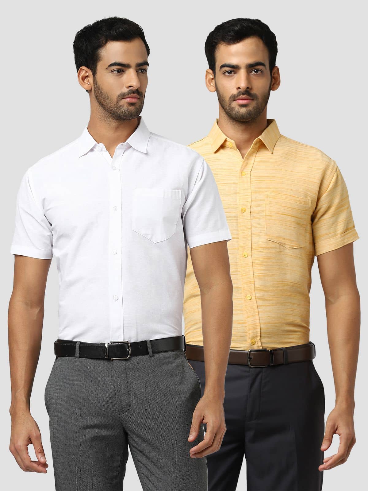 DESHBANDHU DBK - Multicolor Cotton Regular Fit Men's Formal Shirt (Pack of 2)