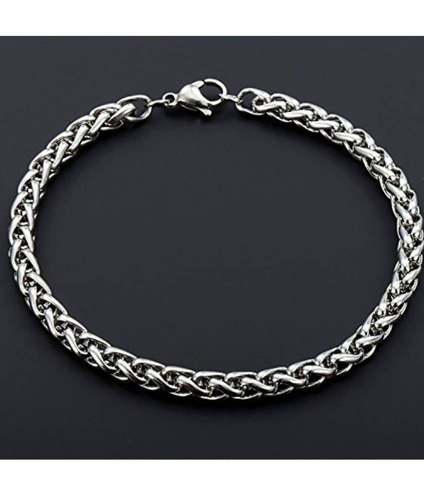 FASHION FRILL Silver Bracelet ( Pack of 1 ) - Bangles & Bracelets | Buy online on ZillyBuy