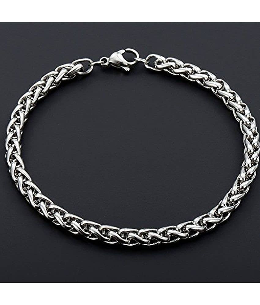 FASHION FRILL Silver Bracelet ( Pack of 1 ) - Bangles & Bracelets | Buy online on ZillyBuy