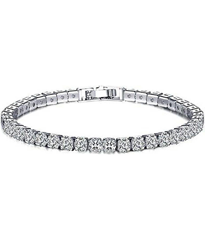 FASHION FRILL - Silver Bracelet ( Pack of 1 ) - Bangles & Bracelets | Buy online on ZillyBuy