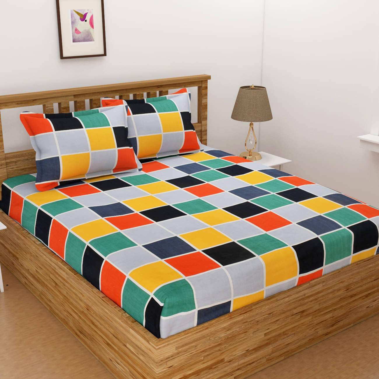     			Homefab India Microfiber Double Bedsheet ( Coffee Brown )