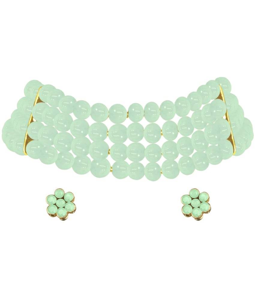     			I Jewels - Green Alloy Necklace Set ( Pack of 1 )