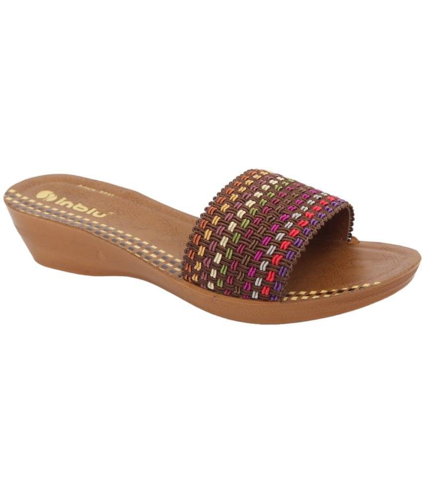 Inblu - Brown Women's Slip On Heels Inblu - Brown Women's Slip On Heels