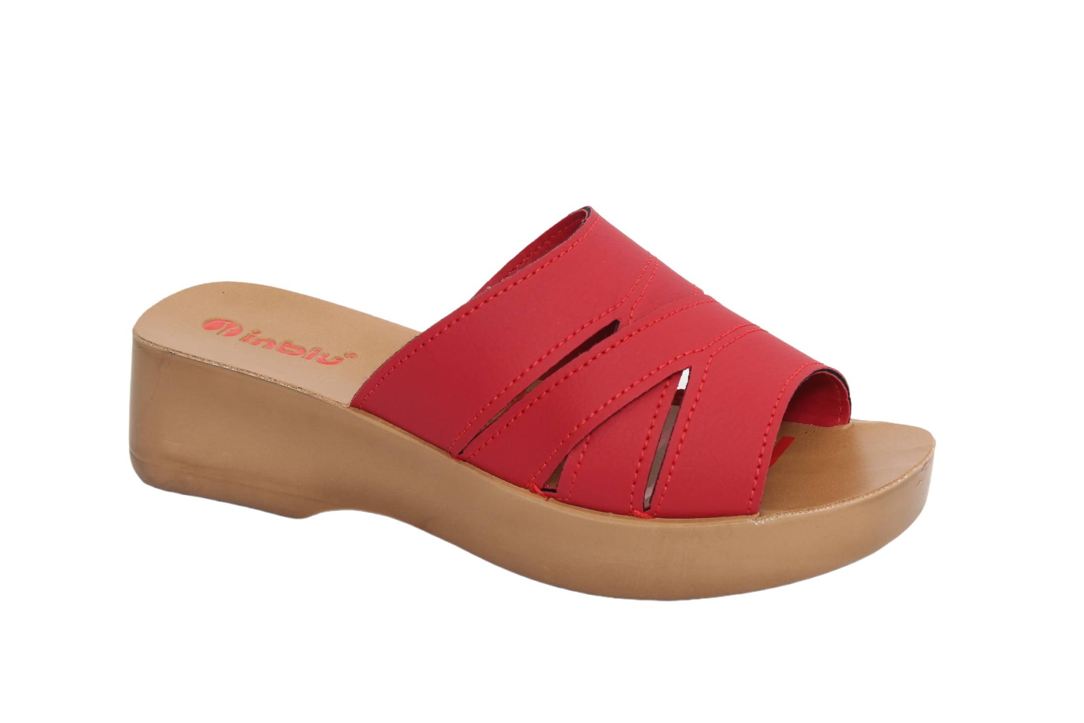     			Inblu - Red Women's Slip On Heels