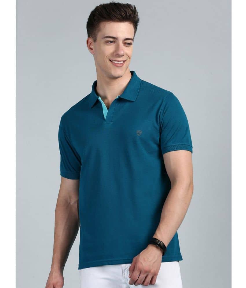 Lux Cozi Cotton Regular Fit Solid Half Sleeves Men's Polo T Shirt - Black ( Pack of 1 )