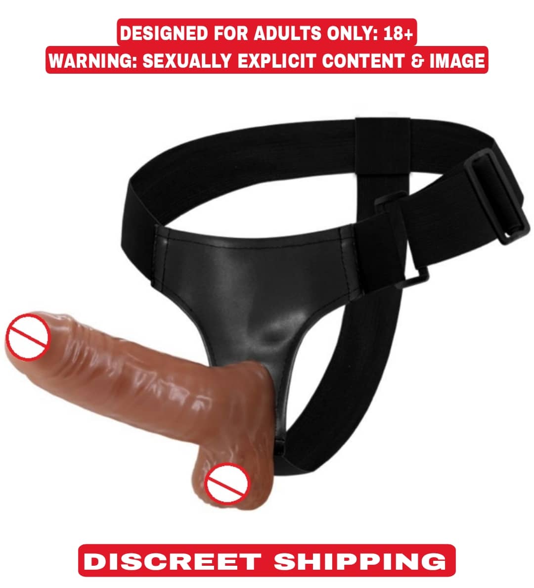 Naughty World 7 Inch Chocolate Strap On Artificial Solid Penis Dildo With Belt Sex Toy For Women