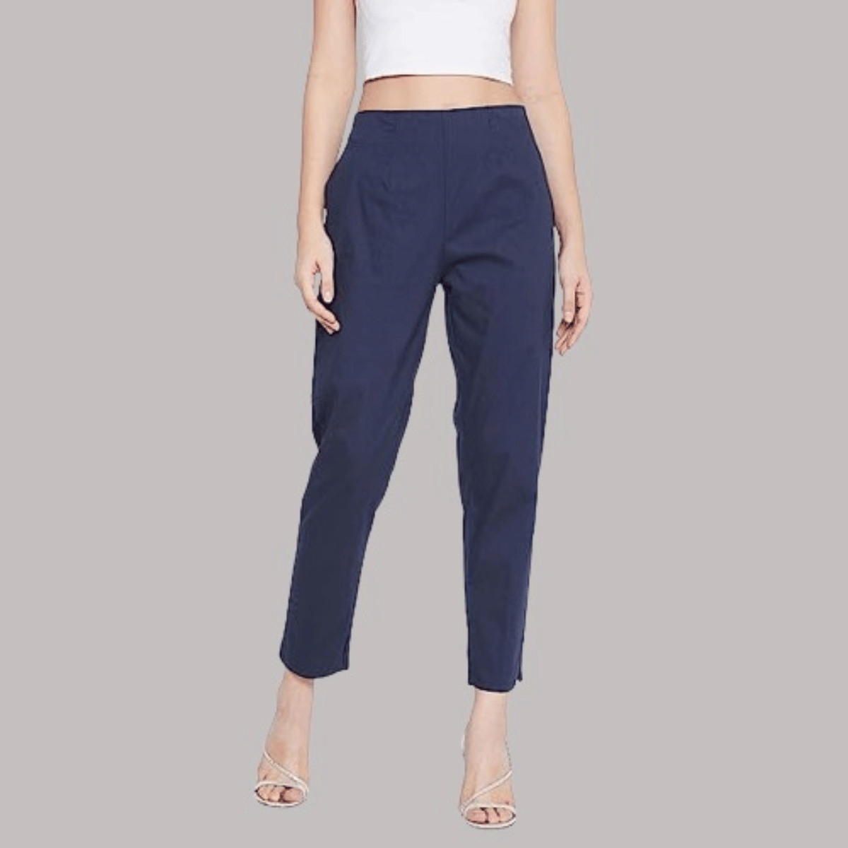     			PP Kurtis - Navy Lycra Straight Women's Casual Pants ( Pack of 1 )