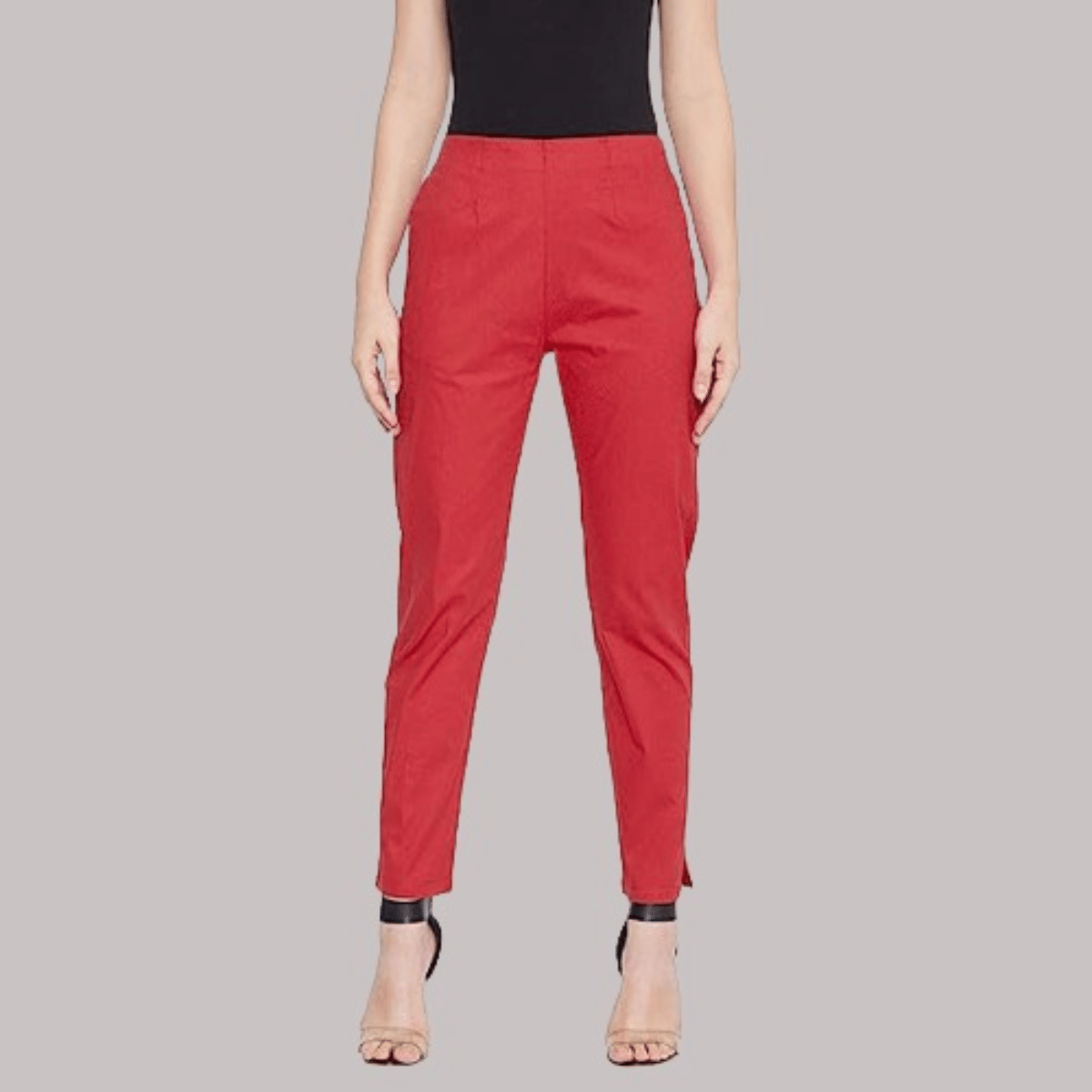     			PP Kurtis - Red Lycra Straight Women's Casual Pants ( Pack of 1 )